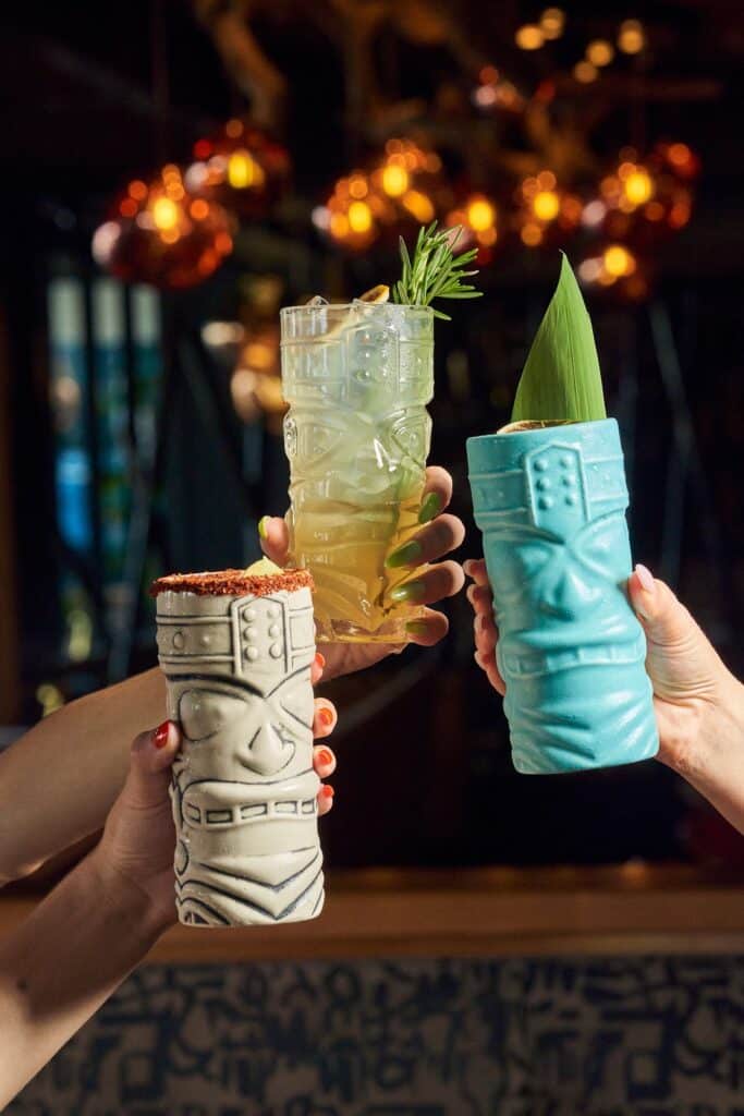 Sparkling sake refreshers at S3 Restaurant
